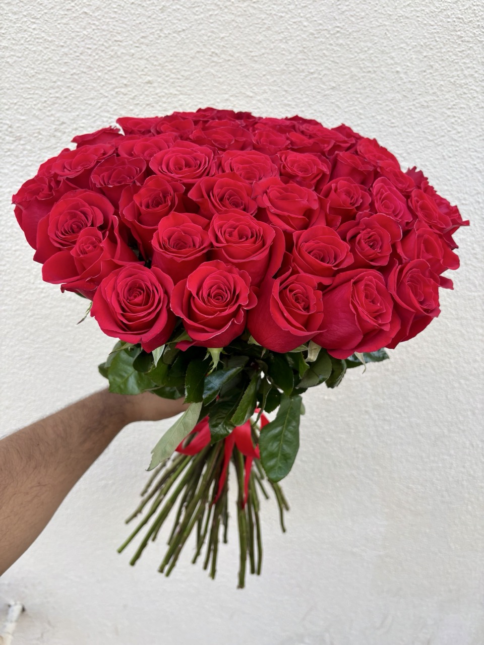 50 Nude Red Roses 🥀 – 50 Premium Long Stem Red Roses In Its Natural Beauty ♥️